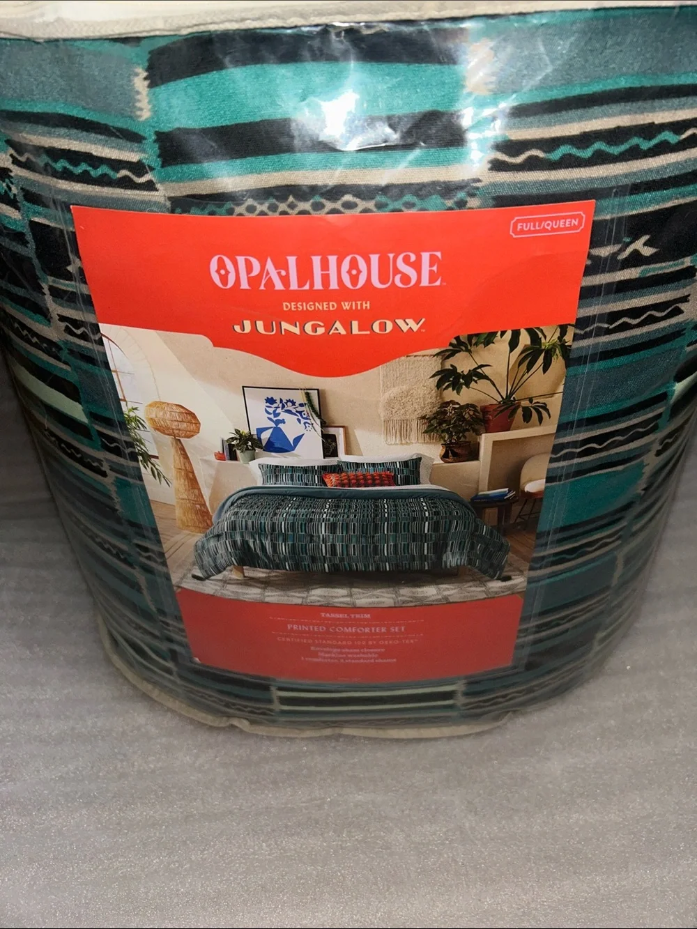 Opalhouse Jungalow F/Q Comforter and 2 Shams Set, Sun in the Water Print